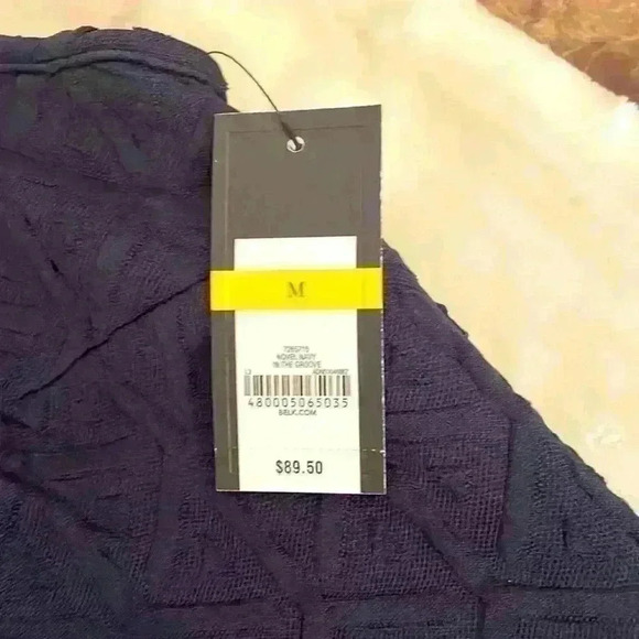 Crown and Ivy Navy Blue and Orange Midi Dress Medium - Picture 4 of 6